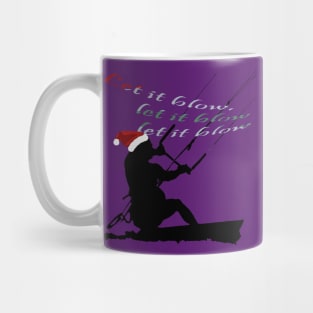 Kitesurfing Festive Christmas Vacation Novelty Vector Mug